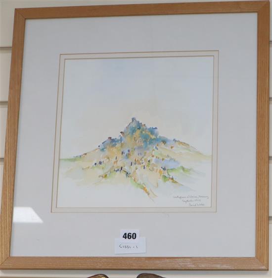 David Webb, watercolour, Castiglione dOra, Tuscany, signed and dated 1998, 25 x 25cm